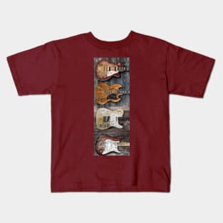 Famous guitarists signatures 3 Kids T-Shirt